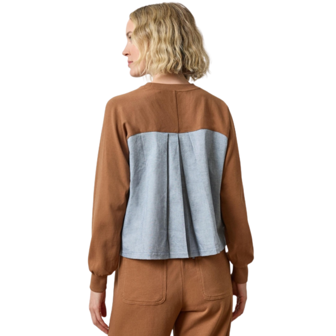 Lilla P Pleat Back Crewneck