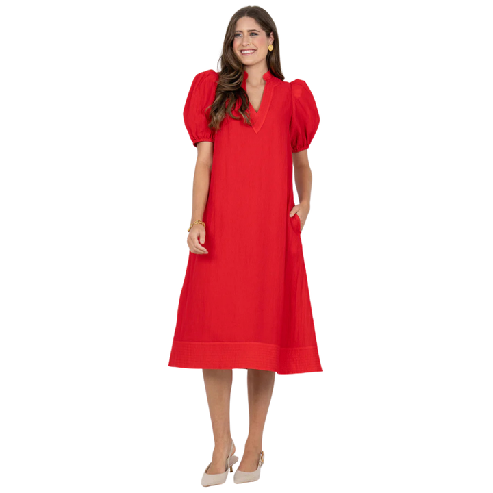 Emily McCarthy Hampton Dress Cardinal Red