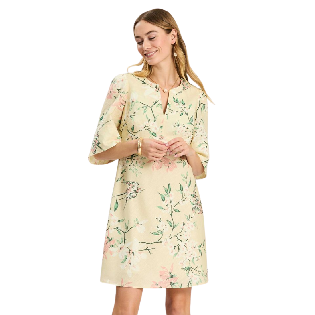 Tyler Boe Anya Linen Floral Dress