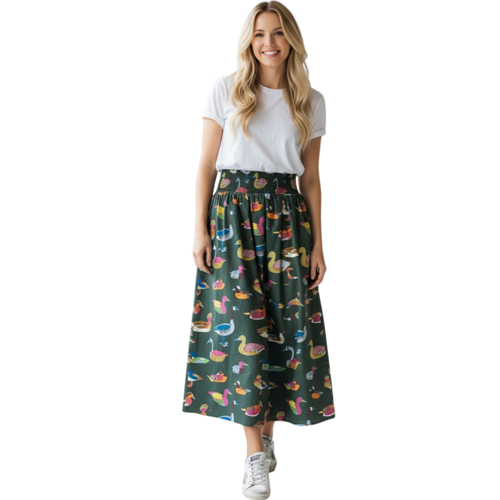 Caryn Lawn Sutton Skirt Olive Duck