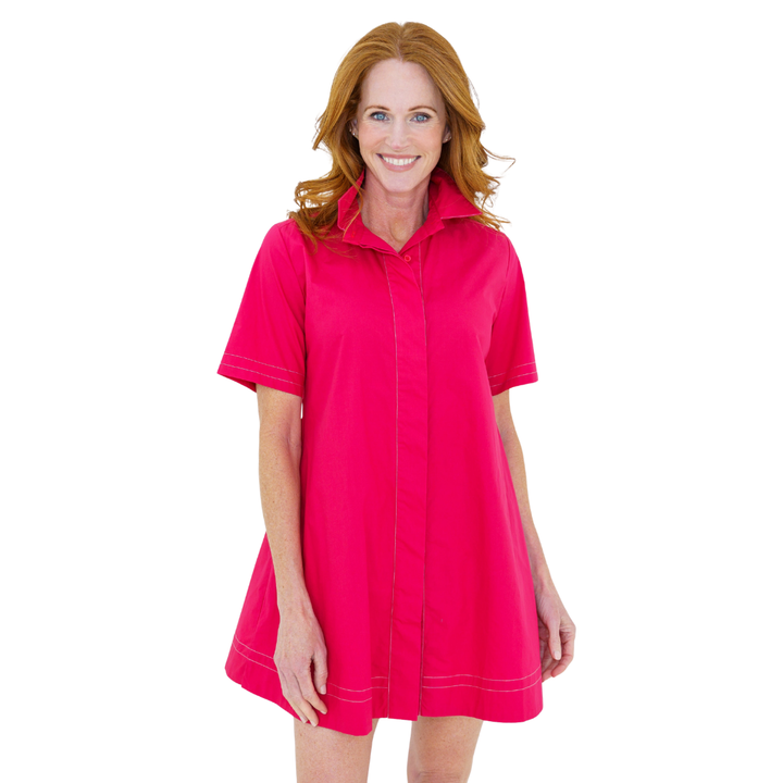Caryn Lawn Penny Dress Red
