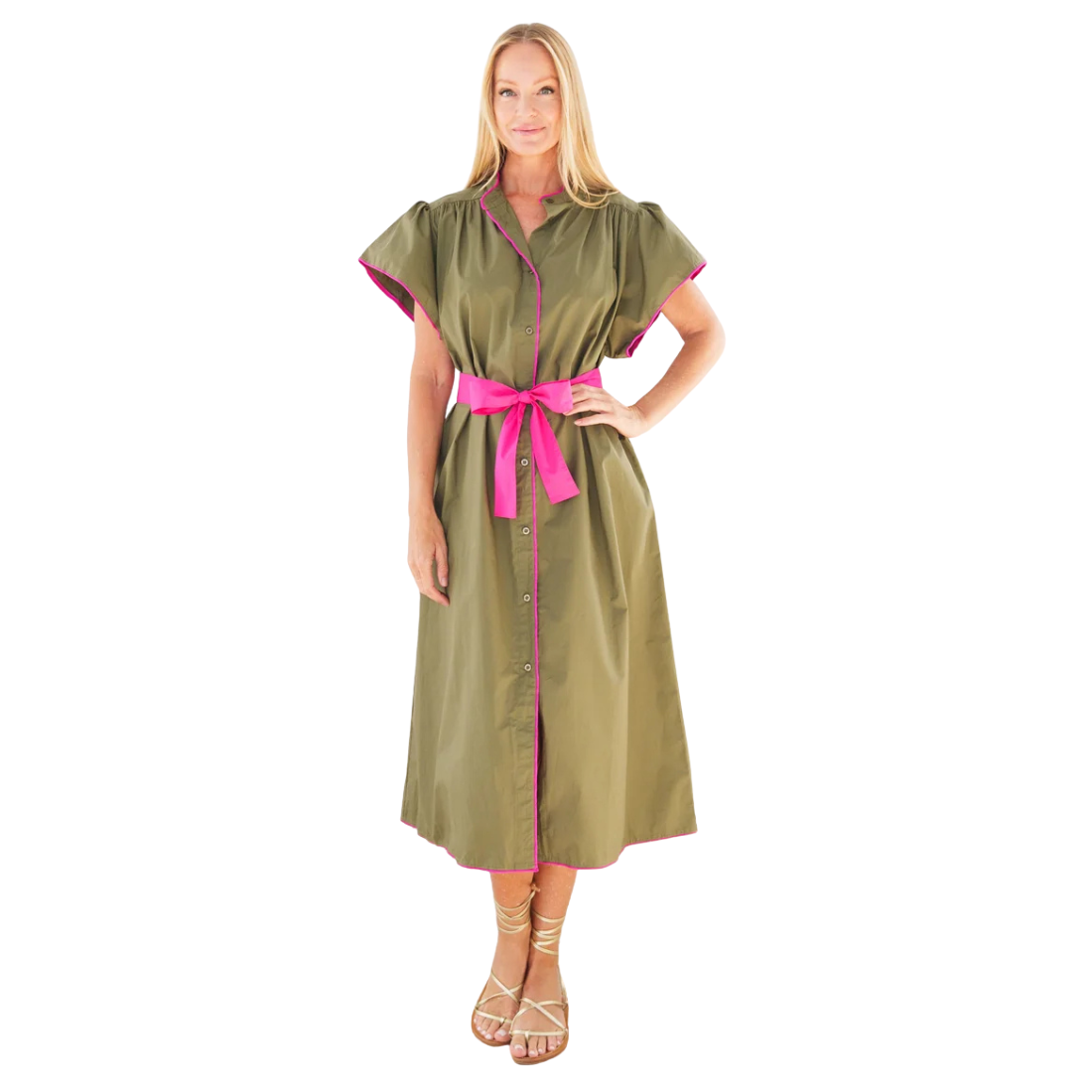 Caryn Lawn Cassie Dress Olive