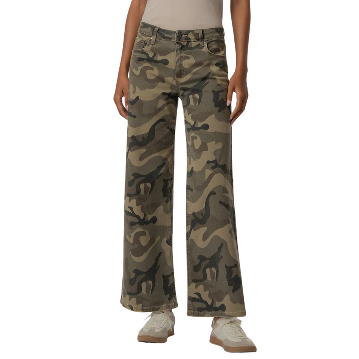 KUT Meg High Rise Wide Leg Camo