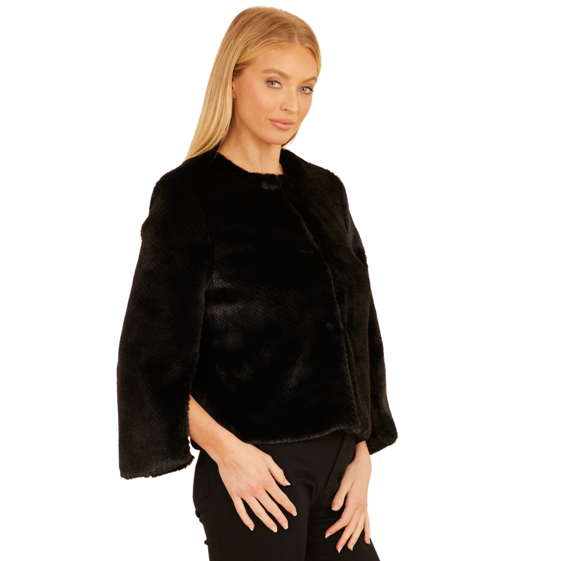 Dolce Cabo Faux Fur Split Sleeve Jacket