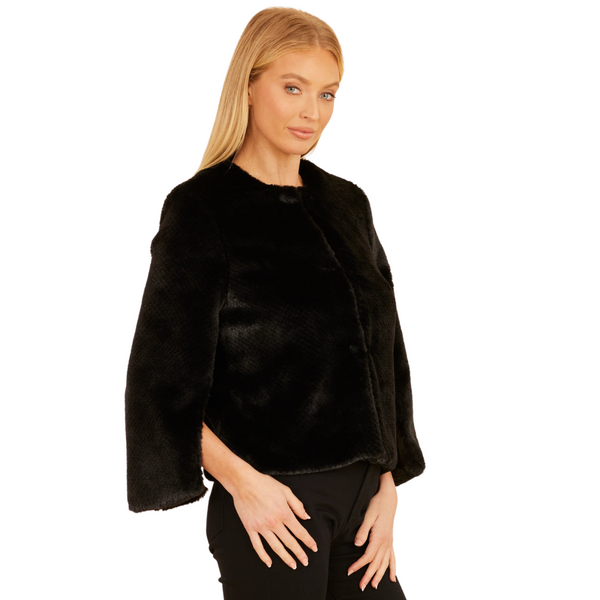 Dolce Cabo Faux Fur Split Sleeve Jacket
