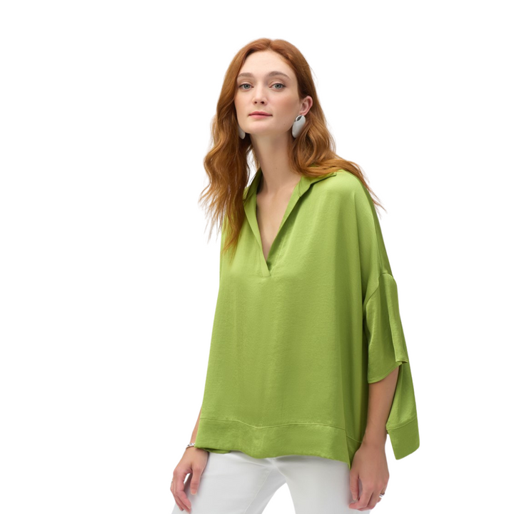 Joseph Ribkoff Hammered Satin Boxy Top