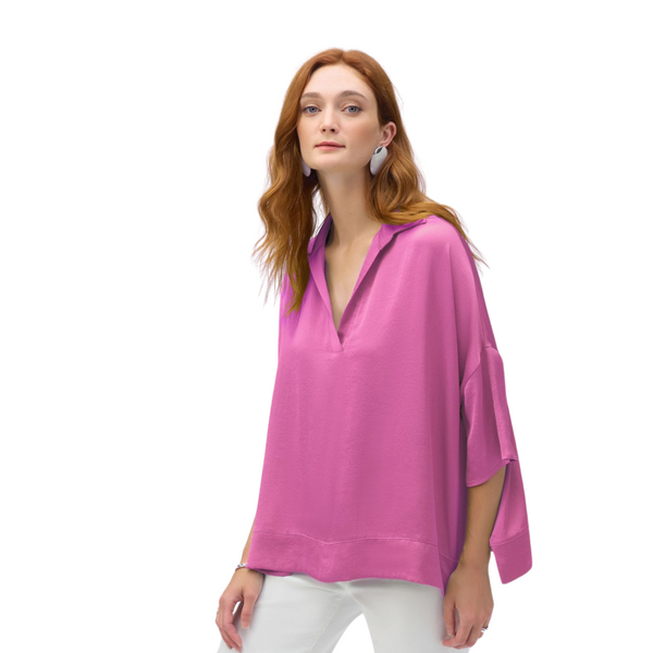 Joseph Ribkoff Hammered Satin Boxy Top