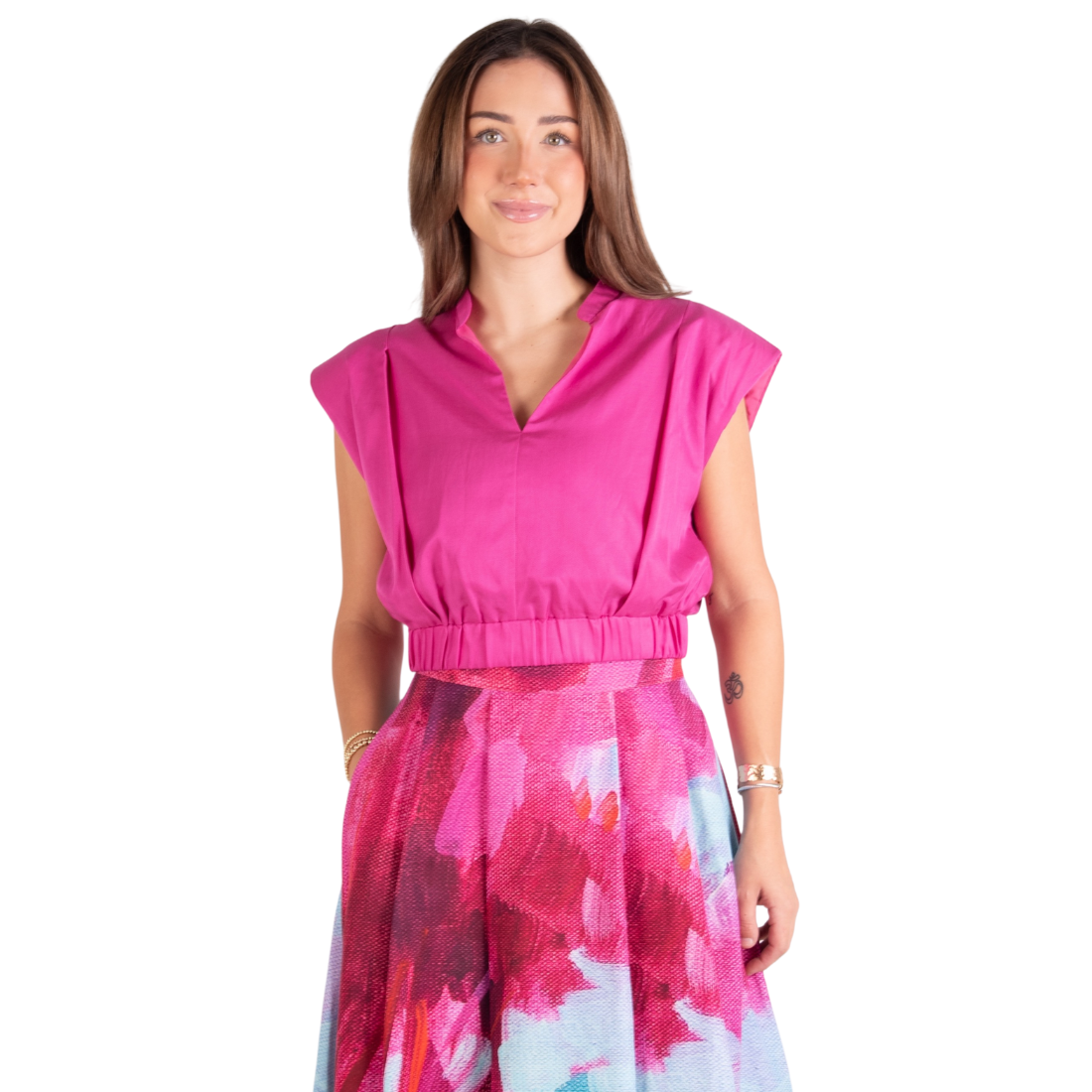 Emily McCarthy Evie Top Raspberry Rose