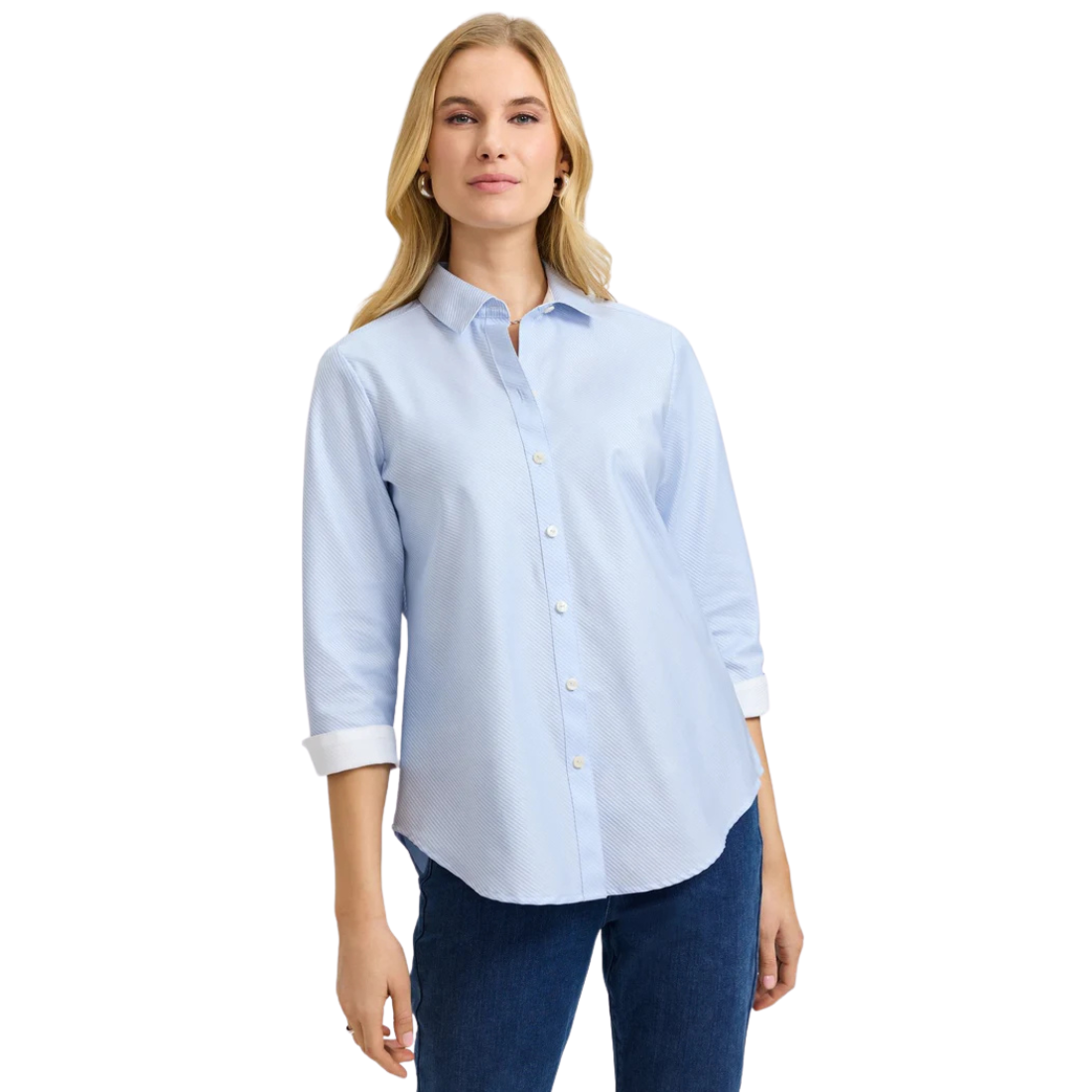 Foxcroft Margie Dobby Stripe Shirt