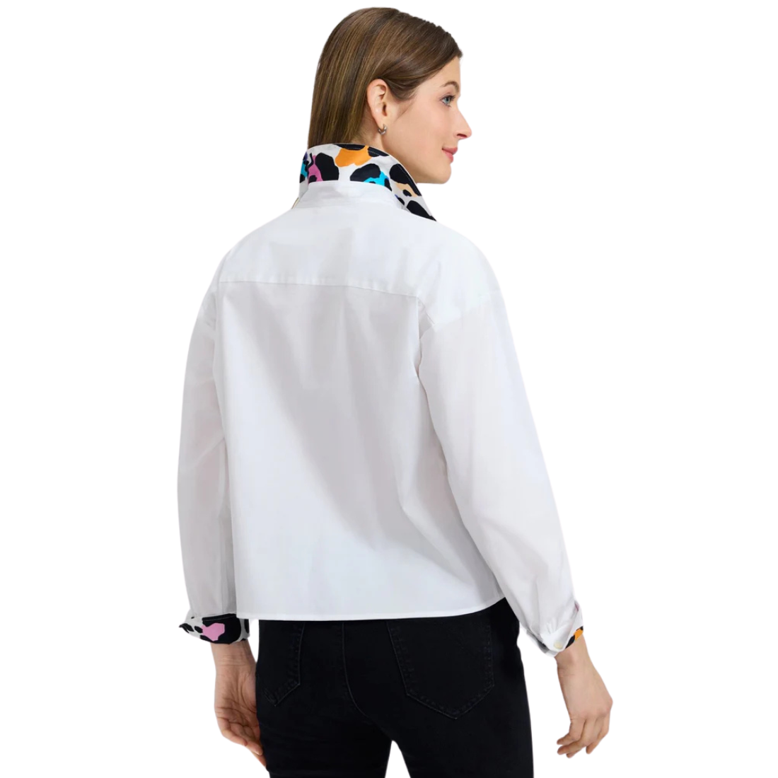 Foxcroft Marina Leopard Pocket Top