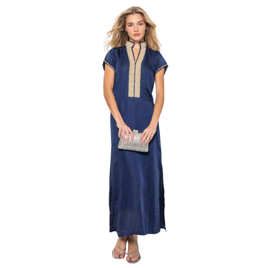 Bella Tu Pearl Cap Sleeve Caftan