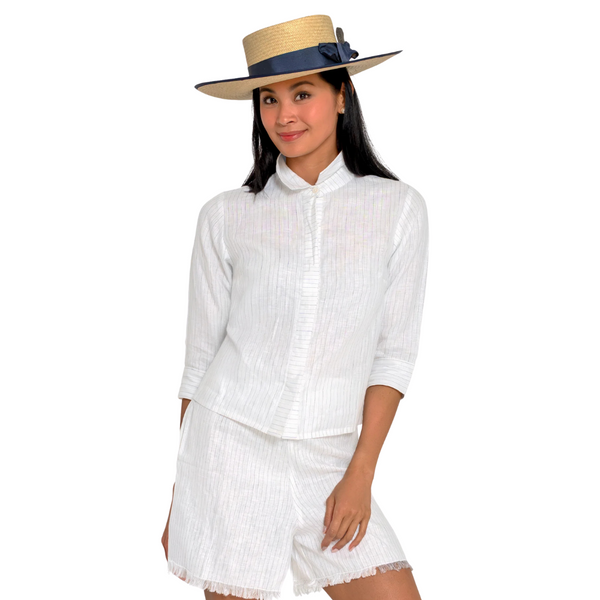 Gretchen Scott Effortless Linen Top Stripe It