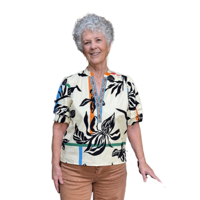 Maude Vivante Raya Top Striped Florals