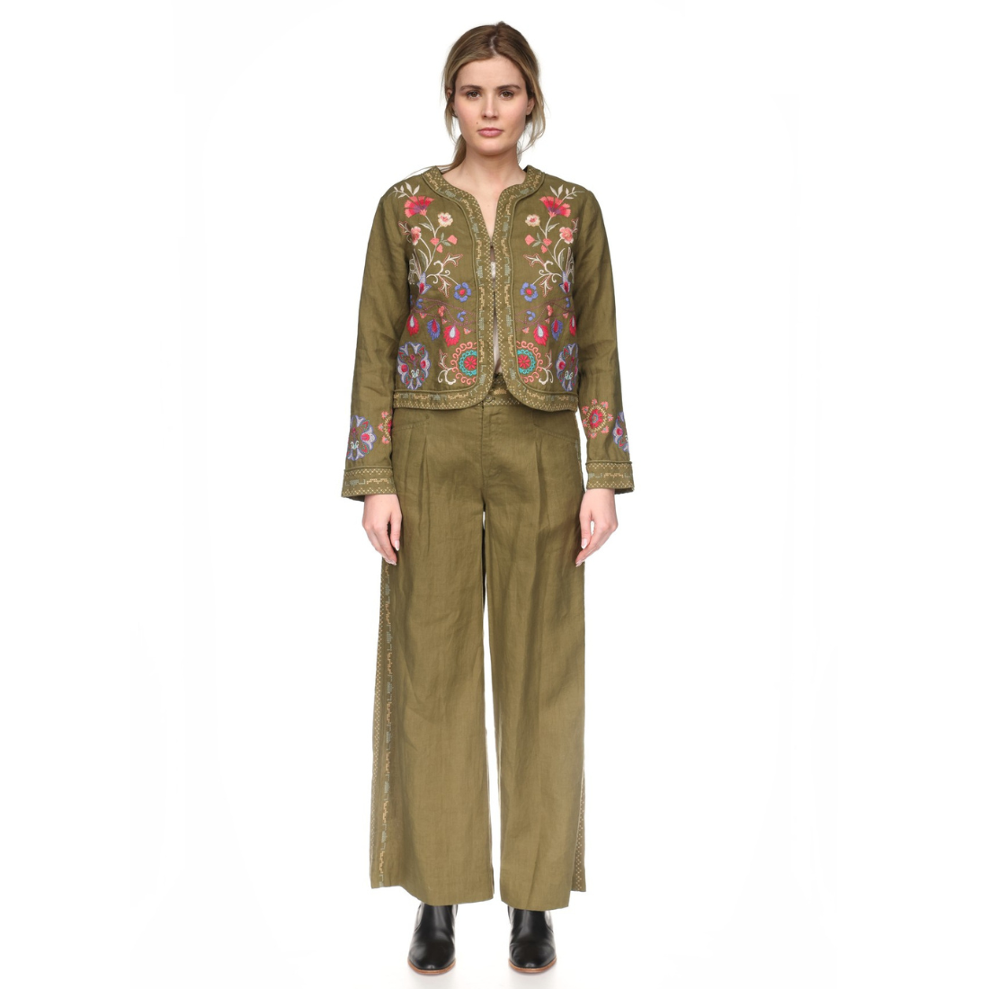 Johnny Was Linen Bolero Jacket Gloria