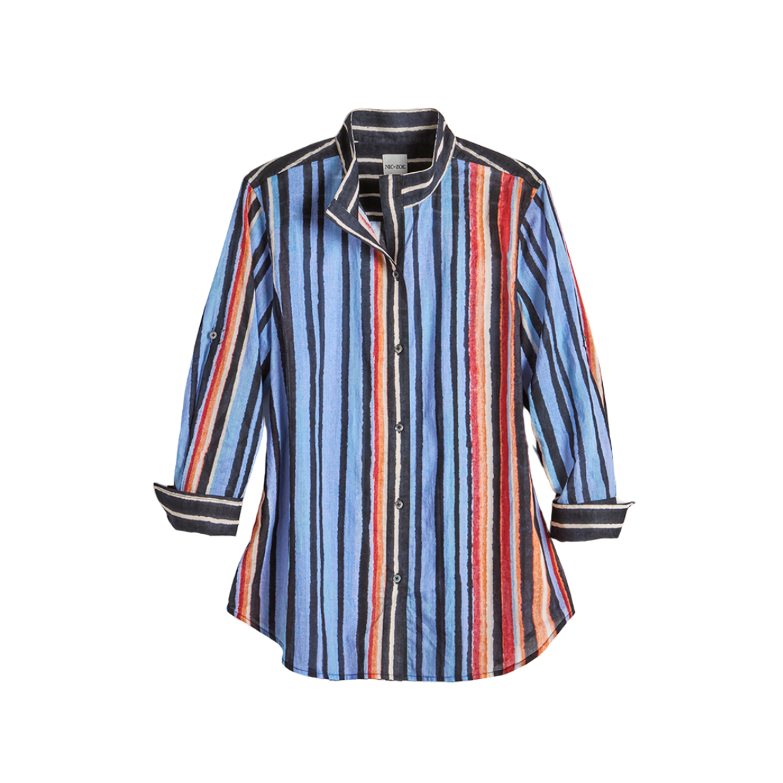 Nic + Zoe Painted Peninsula Cotton Shirt