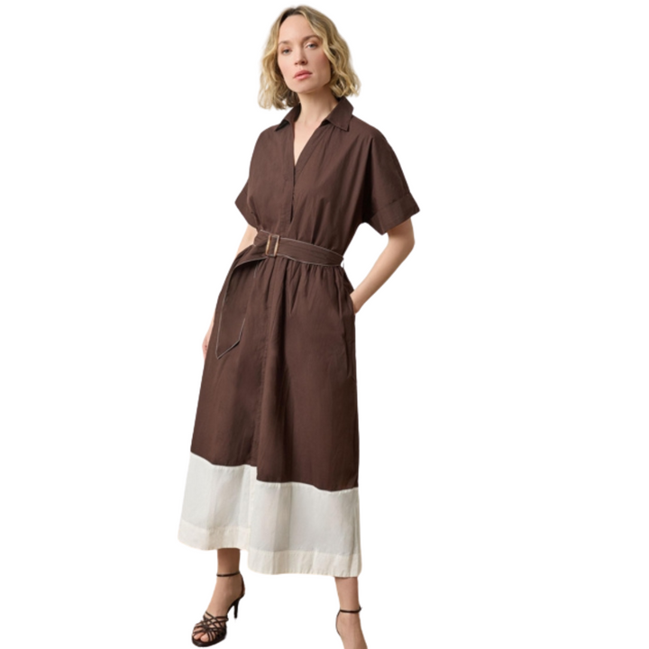 Lilla P Collared Maxi Shirt Dress