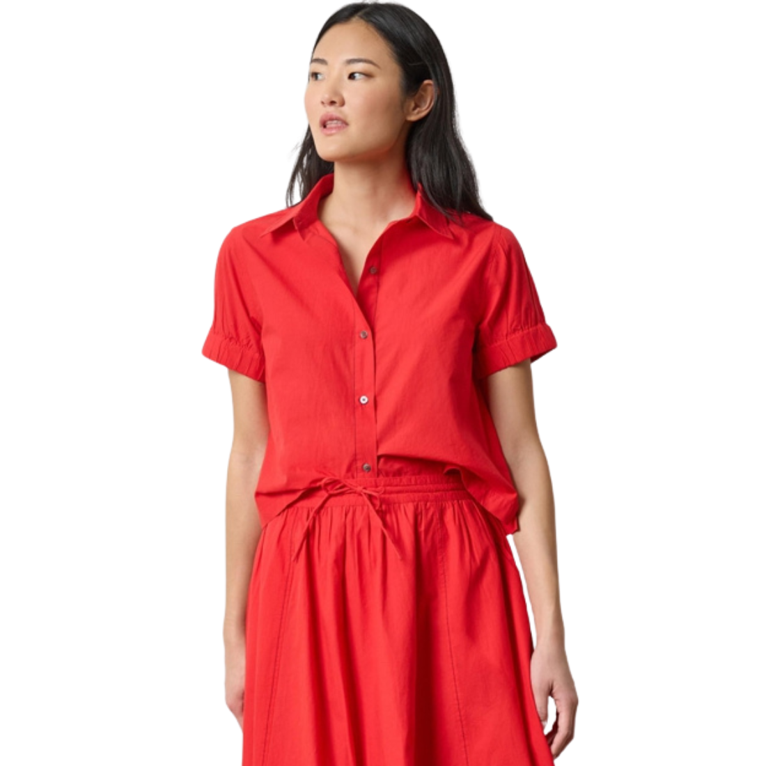Lilla P Elastic Cuff Button Down