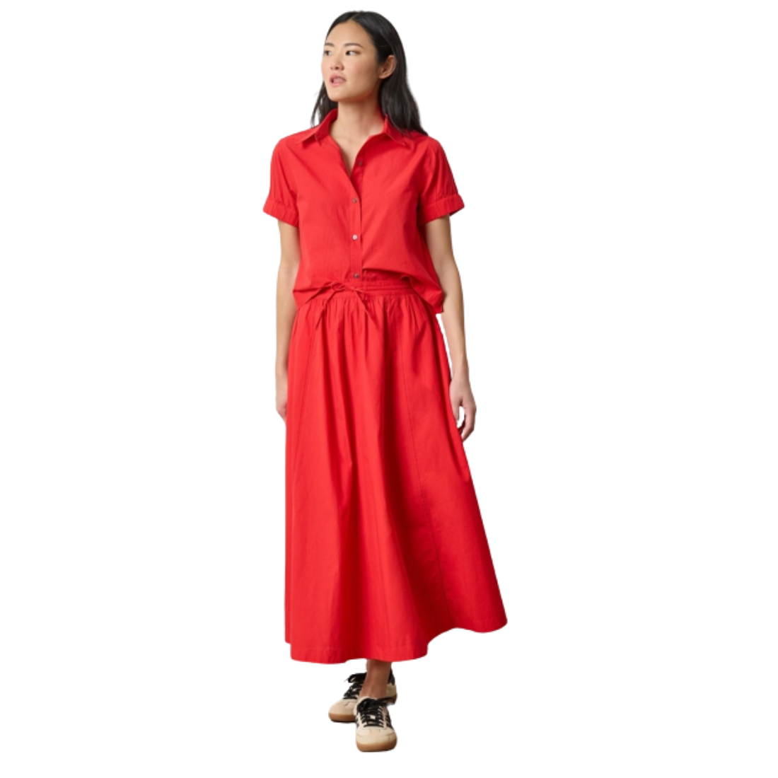 Lilla P Elastic Cuff Button Down