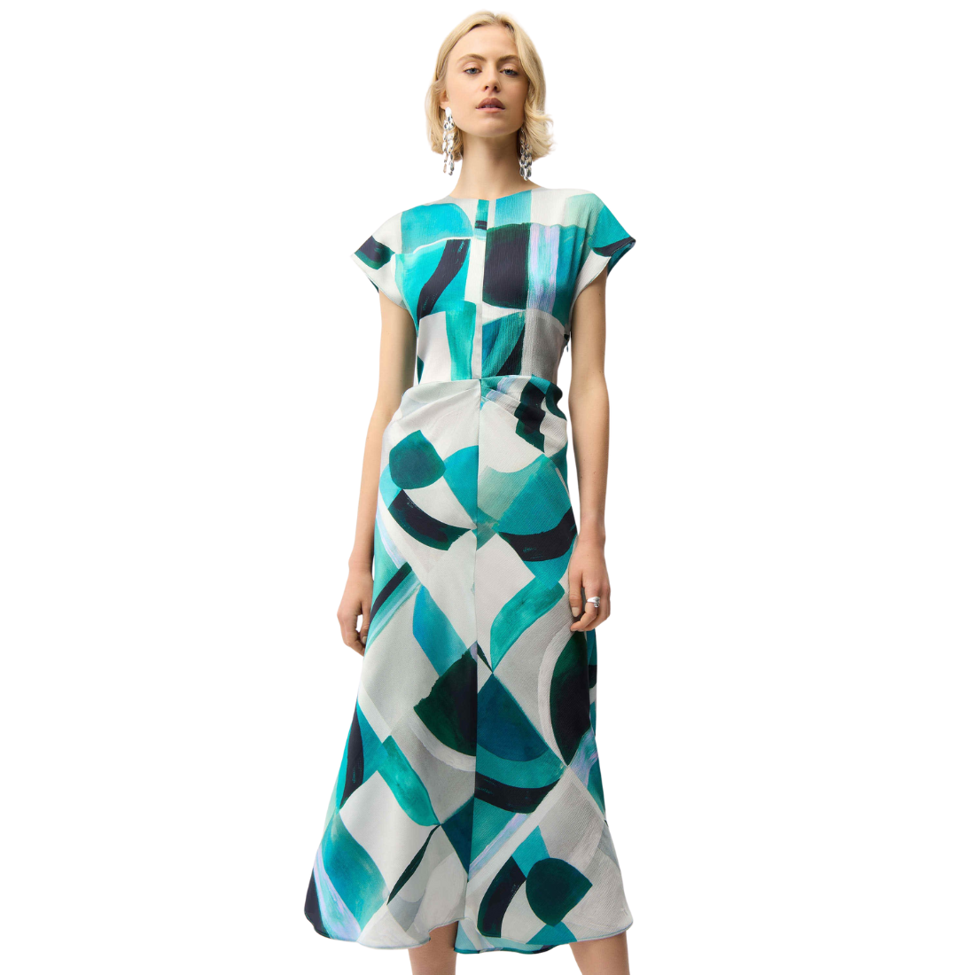 Joseph Ribkoff Satin Geometric Print Dress