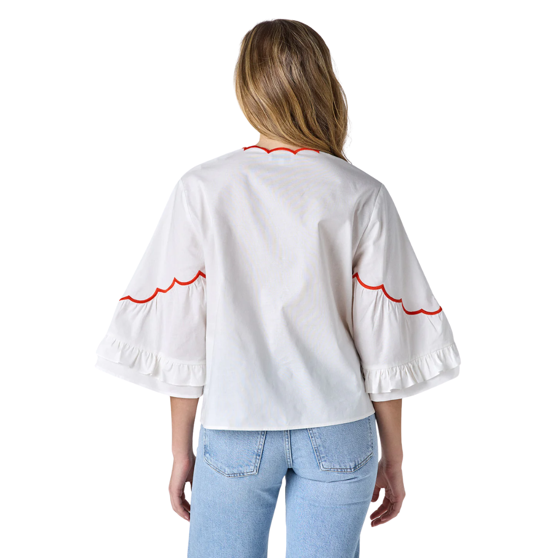 Crosby Ity Blouse Ivory Embroidered