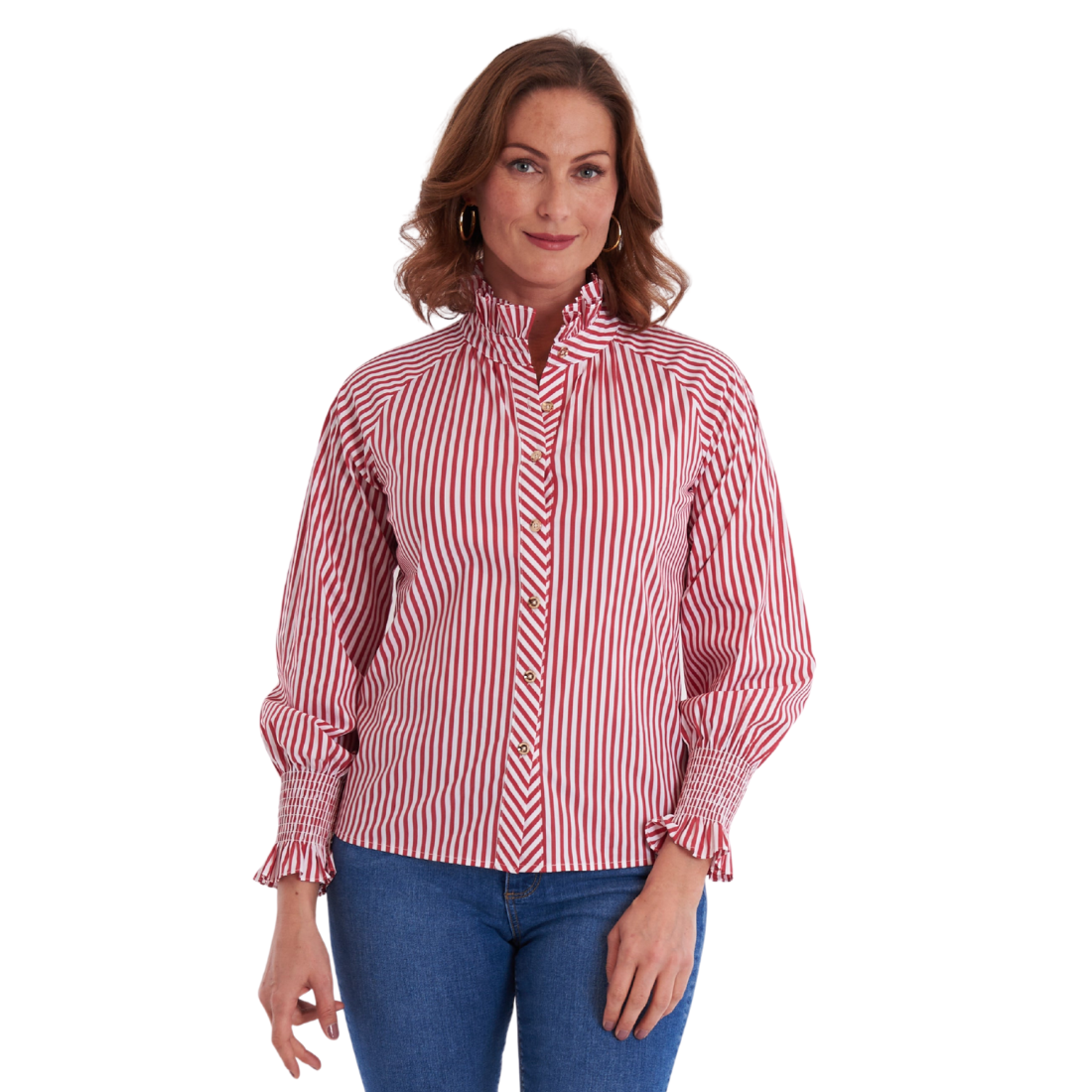 CK Bradley Frau Blouse Mulberry Stripe