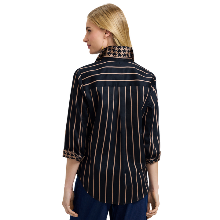 Foxcroft Margie Top Almond Stripe