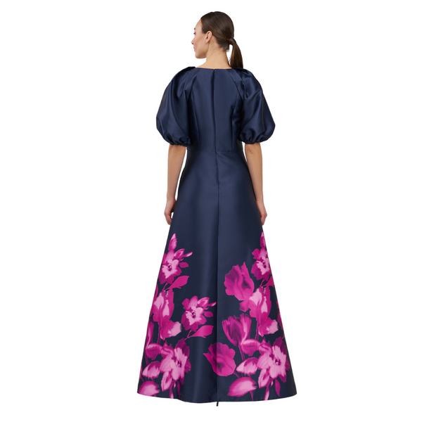 Kay Unger Delfina Statement Sleeve Gown
