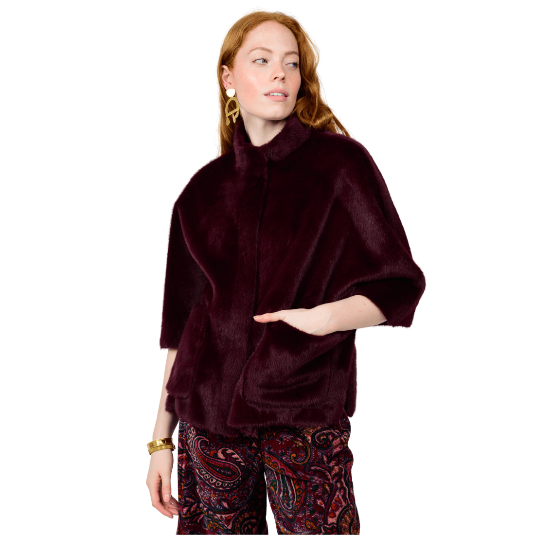 Ivy Jane Faux Capelet Jacket