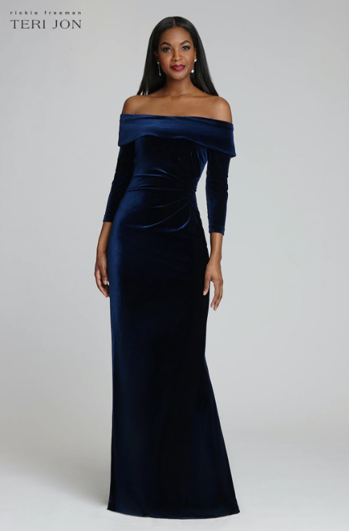 Sapphire velvet shop dress