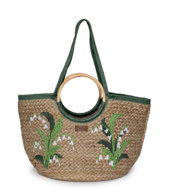 Lesley Evers Lily of the Valley Woven Tote