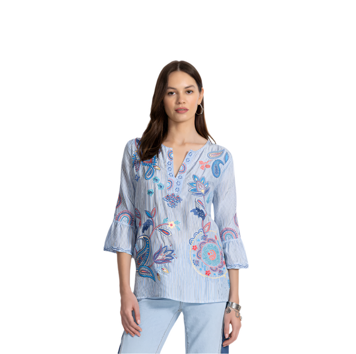 Johnny Was Ruffle Sleeve Blouse Neilly