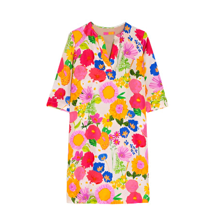 Vilagallo Lizette Dress Silk Florals
