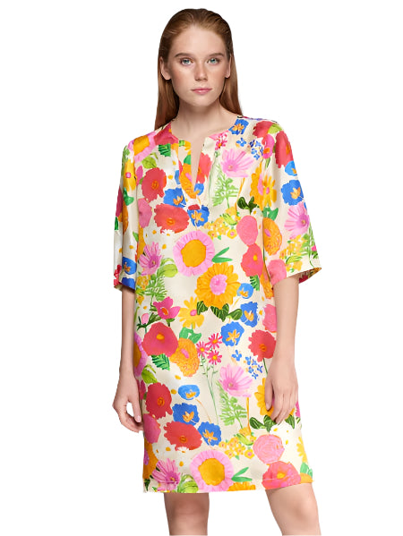 Vilagallo Lizette Dress Silk Florals