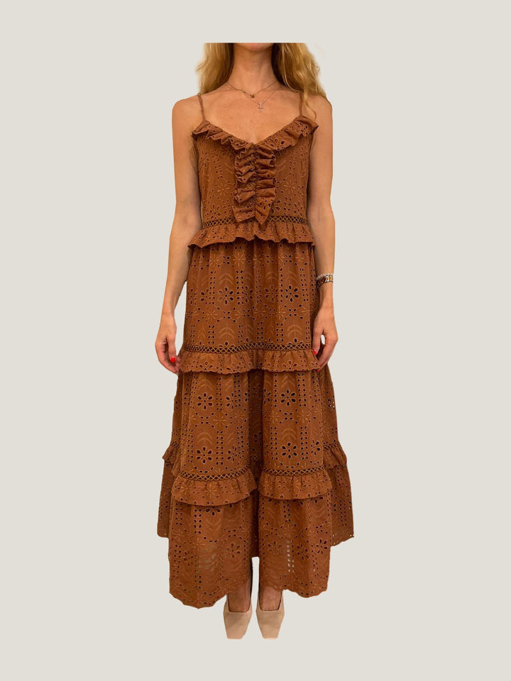 Exquise Terracota Dress Cinnamon