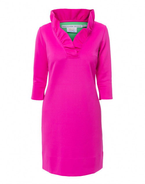 Gretchen Scott Ruffle Neck Dress