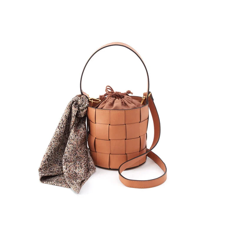 HOBO Hand Woven Crossbody Sky Bucket Bag