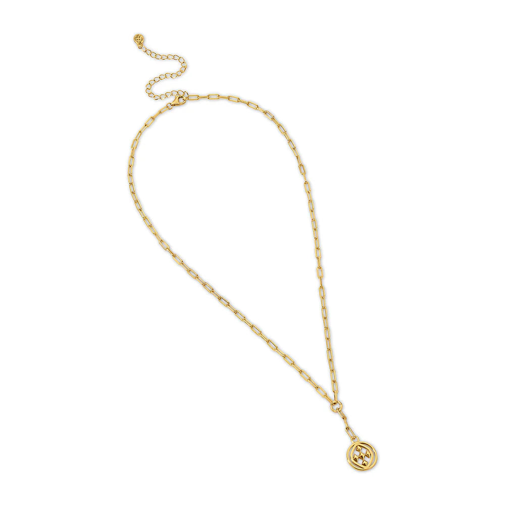 Gracewear Medallion Paperclip Lariat
