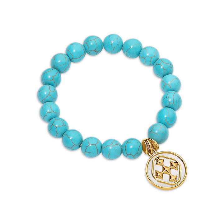 Gracewear Stone Beaded Medallion Bracelet