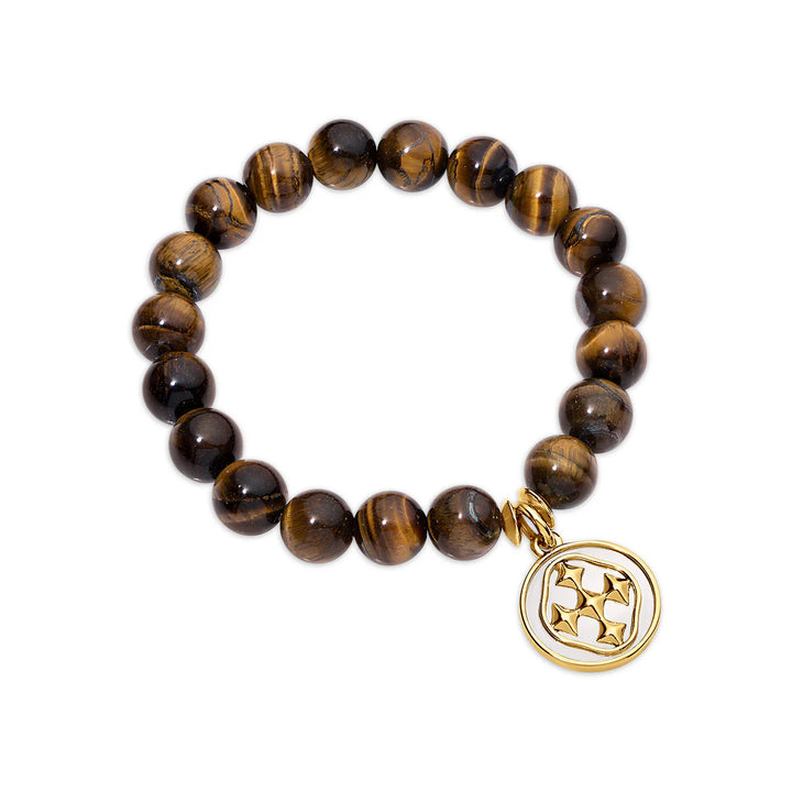 Gracewear Stone Beaded Medallion Bracelet
