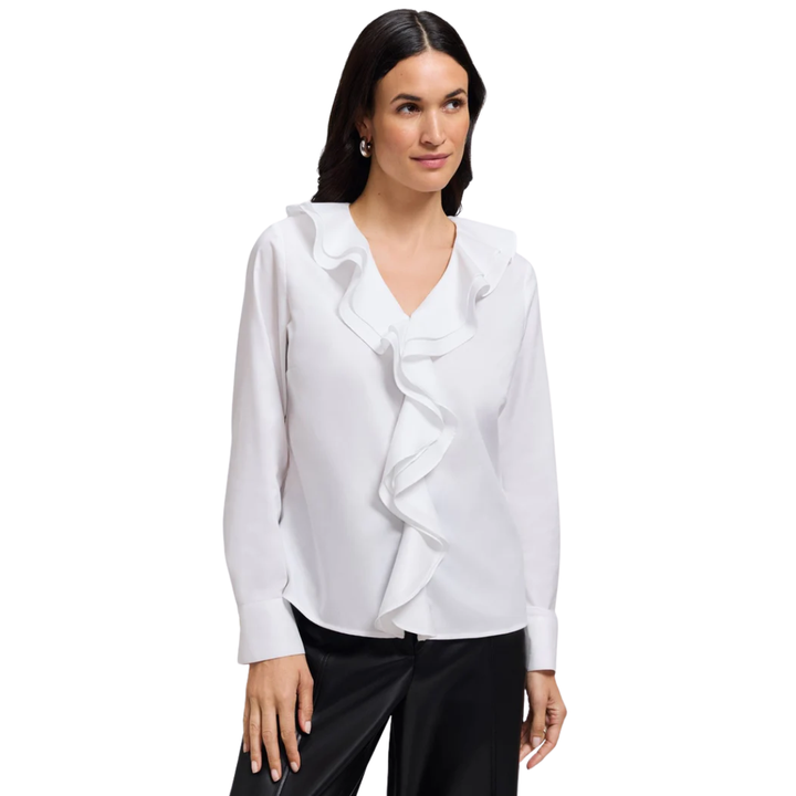 Foxcroft Shantel Ruffle Shirt
