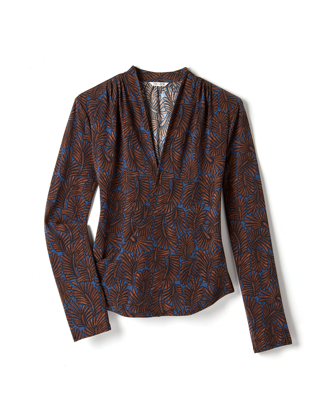 Nic + Zoe Feather Fern Wrap Top