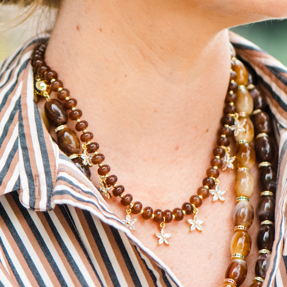 Smith & Co. Beaded Bloom Necklace