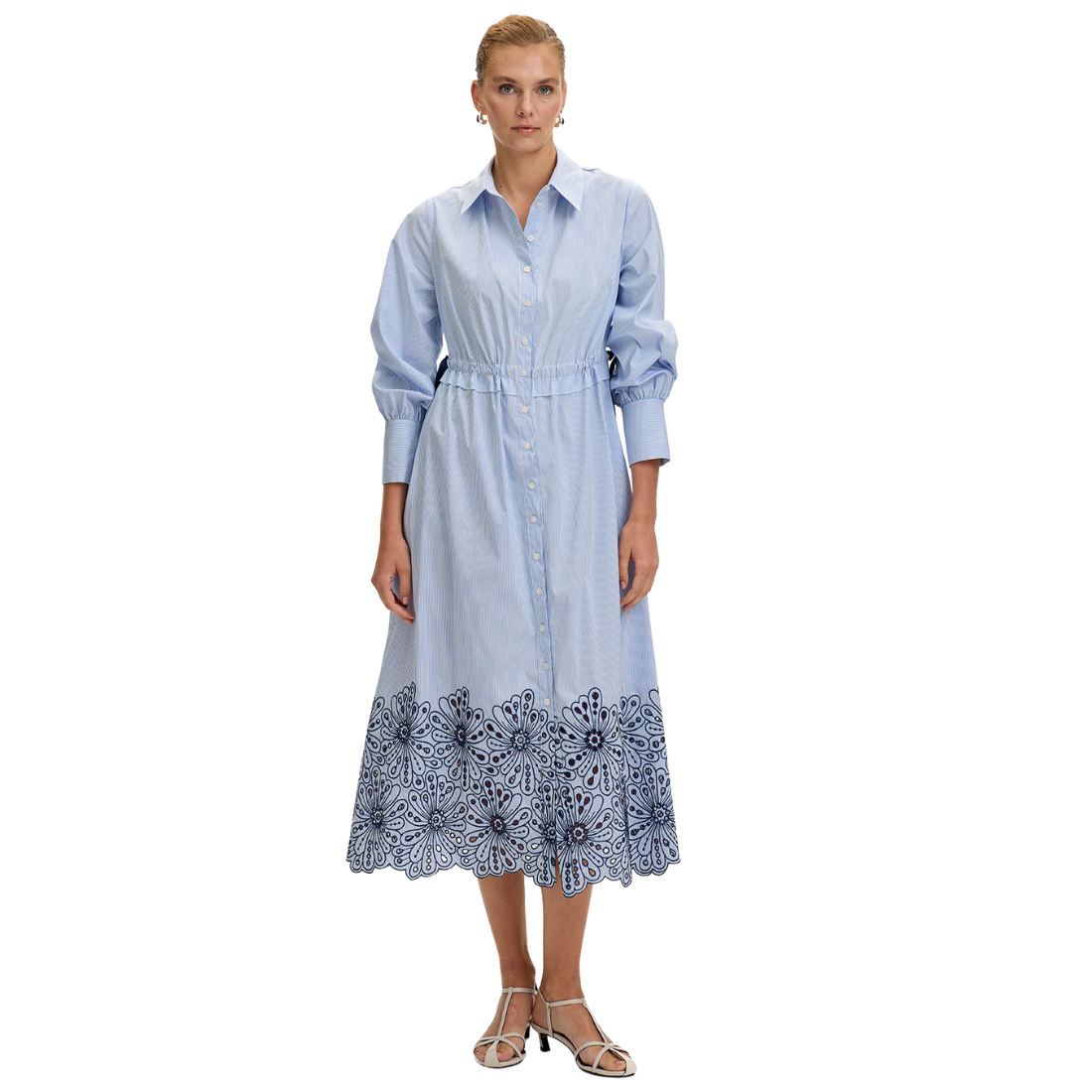 exquise blue dress Arnaude Midi Dress