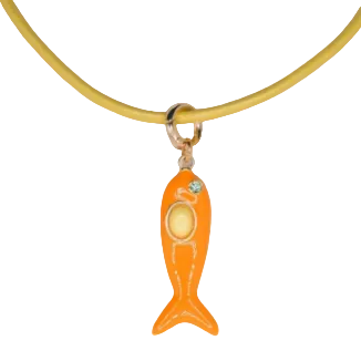 Smith & Co Leather Fish Necklace