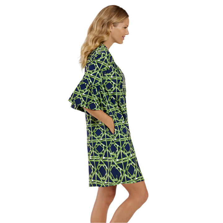 Jude Connally Kerry Dress Bamboo Rattan Navy