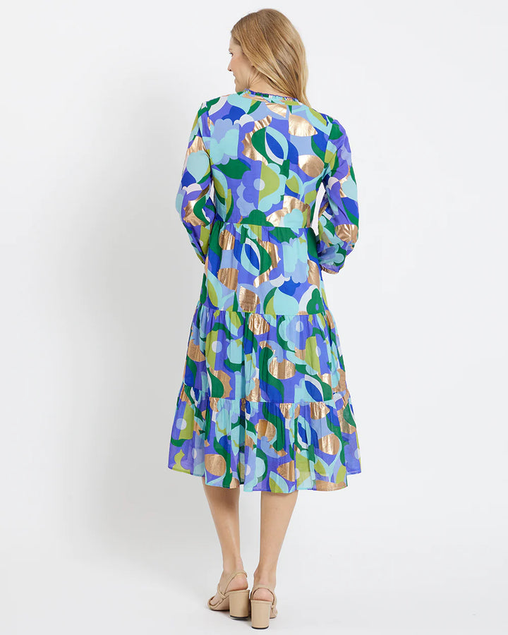 Jude Connally Monaco Dress Abstract Iris