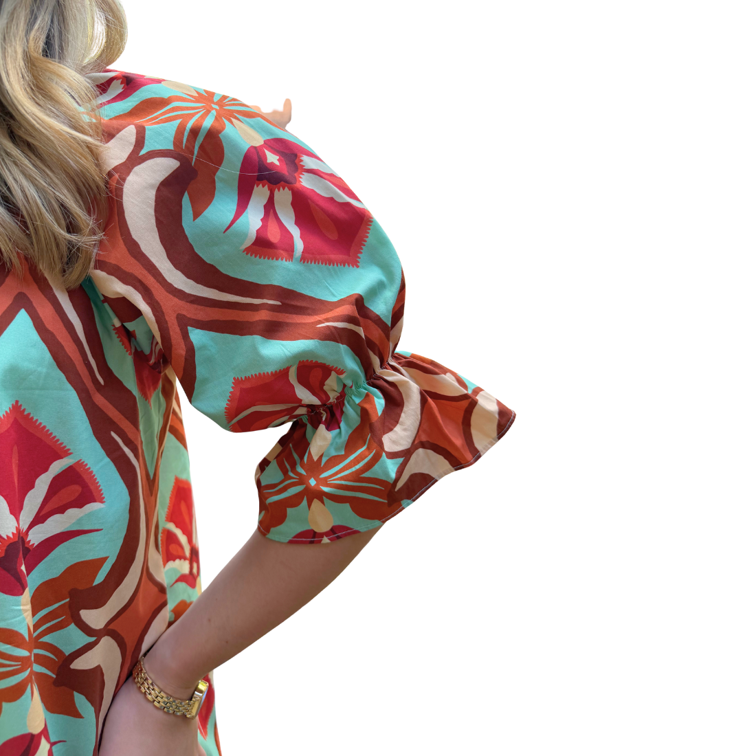 Maude Vivante Morgan Dress Geo Mint