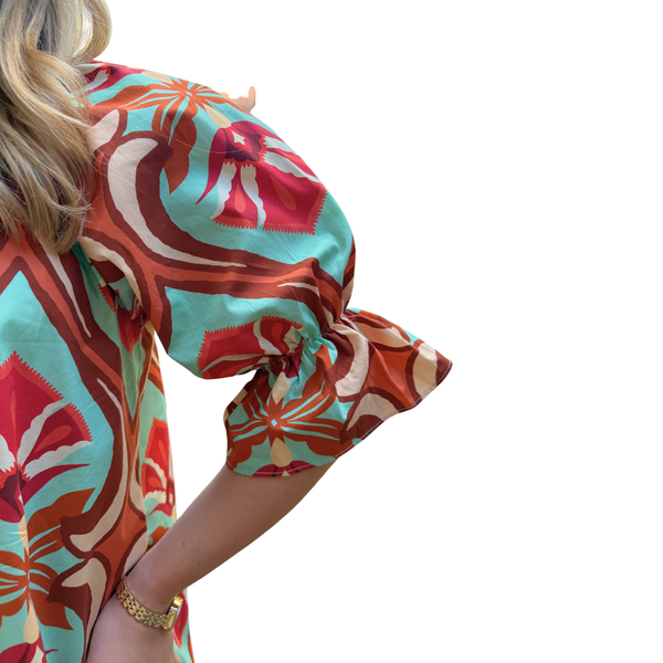 Maude Vivante Morgan Dress Geo Mint