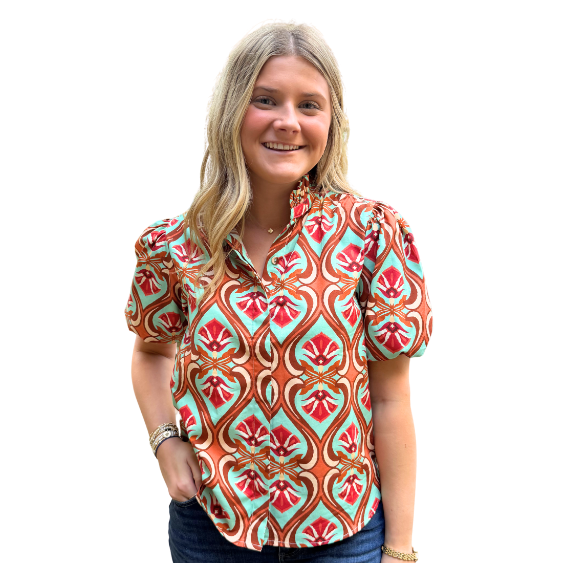 Maude Vivante Kai Top Geo Mint