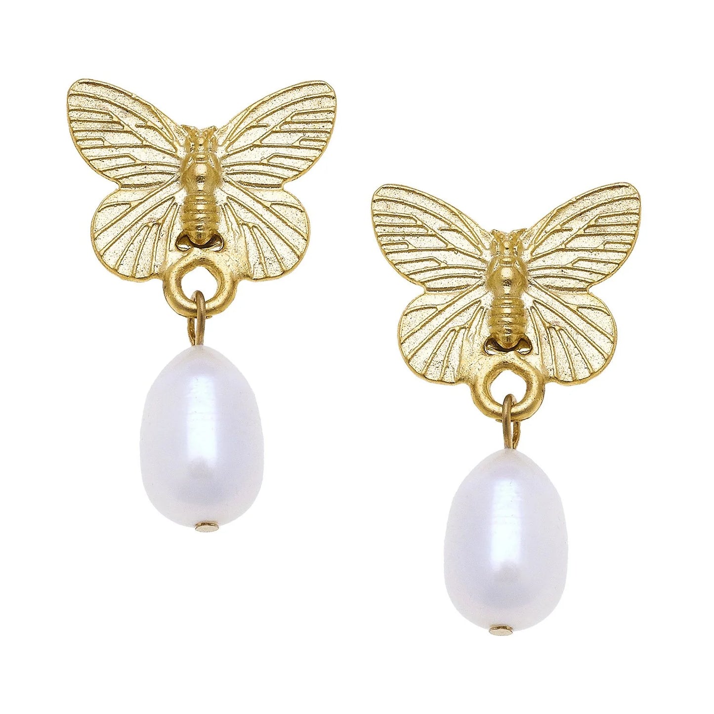 Susan Shaw Butterfly Pearl Earring